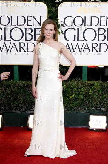 Australian actress Nicole Kidman arrives at the 68th Golden Globe Awards presented by the Hollywood Foreign Press Association at Hotel Beverly Hilton in Beverly Hills, Los Angeles, USA, 16 January 2011. Photo: Louis Garcia