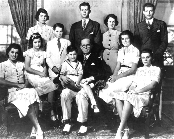 The Kennedy Family in 1938. Mr and Mrs J