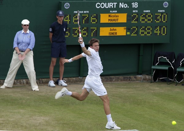 RAU/ MAHUT_TAFEL_A2406_RAU.JPG, LONDON,  ENGLAND, GROSSBRITANIEN, 24.6.2010,  Nicolas MAHUT verliert im Satz 5 mit 70 - 68, ein sensationelles Match mit Weltrekordzeit lieferten sich John ISNER und Nicolas MAHUT,  erst am 3. Tag wurde das 1.Runden-Match fertig, das längste Match Spiel aller Zeiten  in der Wimbledon Geschichte  Tennis,  Grand Slam Turnier , 'Grand Slam Turnier' , Grand-Slam-Turnier , All England Championships of Wimbledon,  British Open   ,  Int.  Meisterschaften von England,