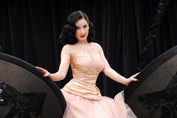 Model Dita Von Teese launches her new Wonderbra Collection at Covent Garden...