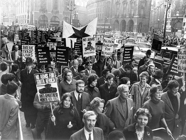 History - Anti-Aparthied march in London