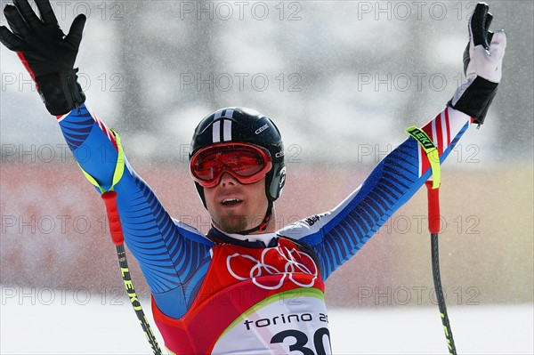 Olympia
20. Olympische Winterspiele 2006 Turin
Abfahrt Herren 12.02.2006
JUBEL Antoine Deneriaz (FRA) gewinnt Gold
FOTO : Pressefoto Ulmer / Andreas Schaad