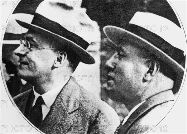 Imperial Chancellor Heinrich Brüning with Benito Mussolini