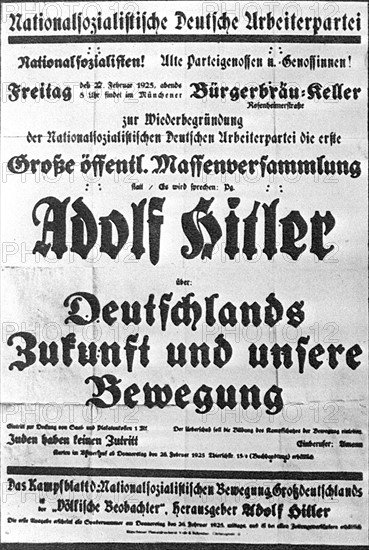 Poster on refoundation of NSDAP