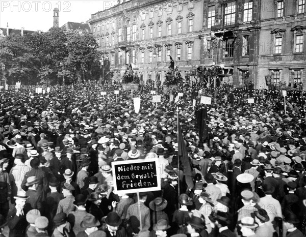 Demonstration against peace terms in 1919