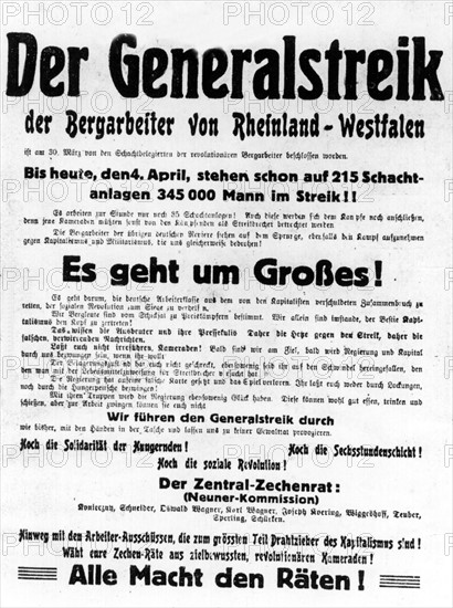 General strike - Poster from 1919