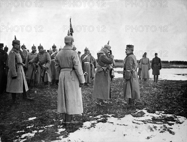 World War I - Emperor Wilhelm II visits troops in Galicia