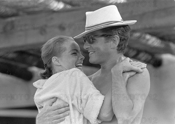 Romy Schneider et son mari Harry Meyen