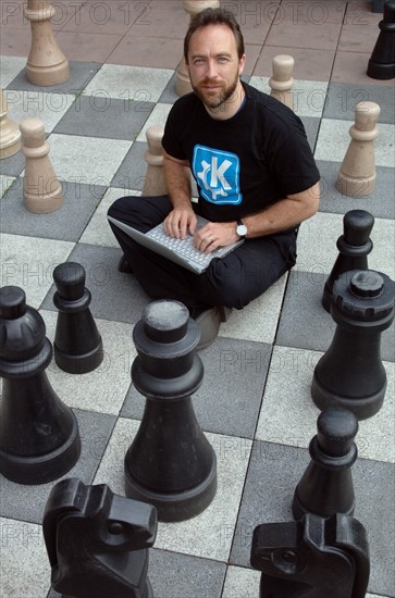 Jimmy Wales, Schöpfer der Internet-Enzyklopädie "Wikipedia"...