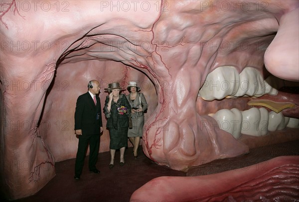 Queen Beatrix of the Netherlands takes a look at the exhibition 'Corpus -...