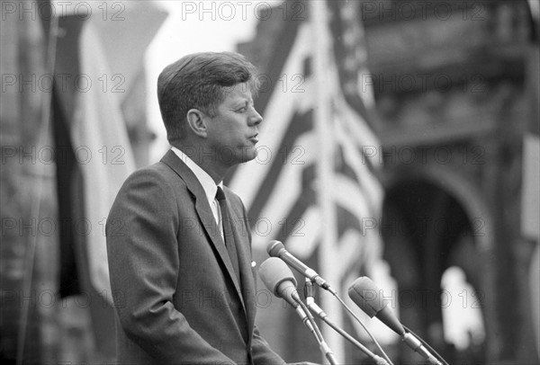 Le Président John F. Kennedy lors d'un voyage à Berlin
