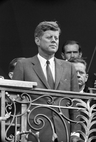 Le Président John F. Kennedy lors d'un voyage à Bonn