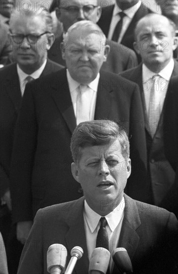 Le Président John F. Kennedy lors d'une visite à Cologne en 1963