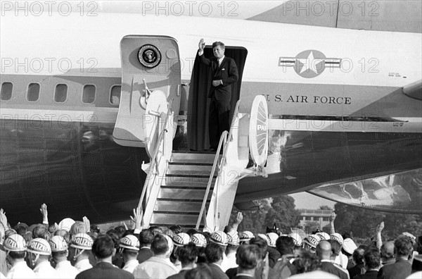 Le Président John F. Kennedy lors d'une visite à Berlin en 1963