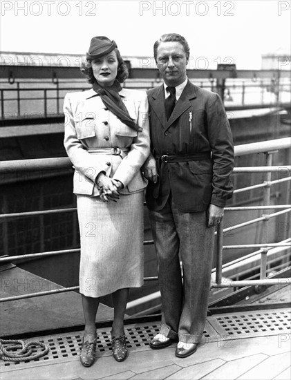 Marlène Dietrich et son mari Rudolf Sieber