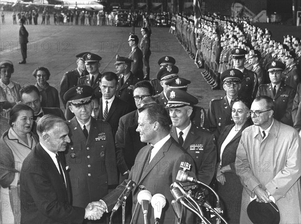 Presidential adviser Lucius D. Clay leaves Berlin