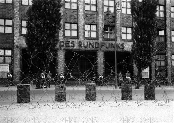 House of Broadcasting in Berlin sealed off by British troops