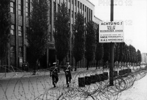 House of Broadcasting in Berlin sealed off by British troops