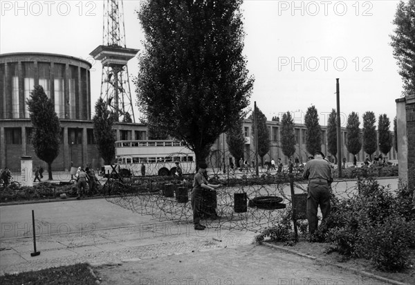 House of Broadcasting in Berlin sealed off by British troops