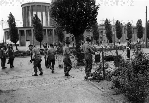 House of Broadcasting in Berlin sealed off by British troops