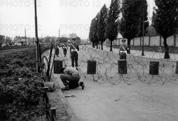 House of Broadcasting in Berlin sealed off by British troops