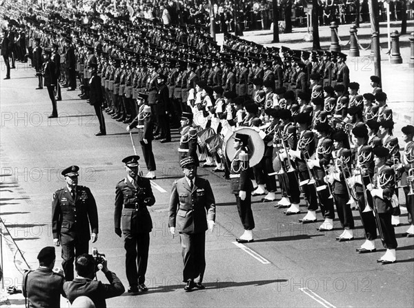 Town majors during parade on the 'Armed Forces Day' in Berlin