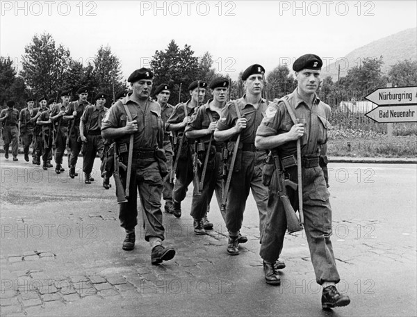 British soldiers march like commander Marlborough once did