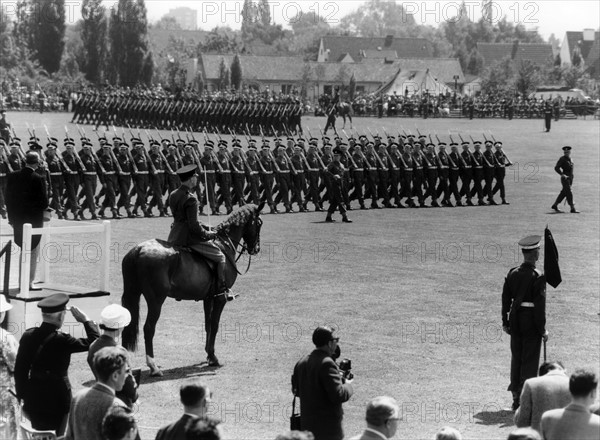 Birthday parade for the British queen in Germany