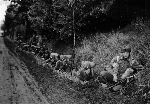 Danish infantry at fall maneuver of allied