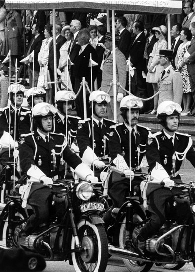 Military parade on French independence day in Berlin