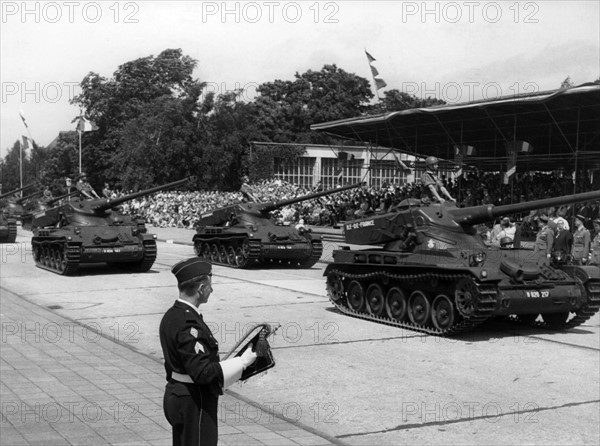 Military parade on French independence day in Berlin