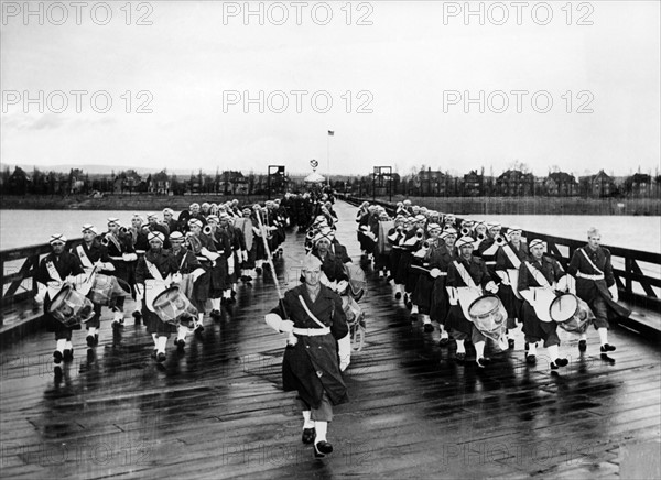 Parade of French troops in Germany 1947