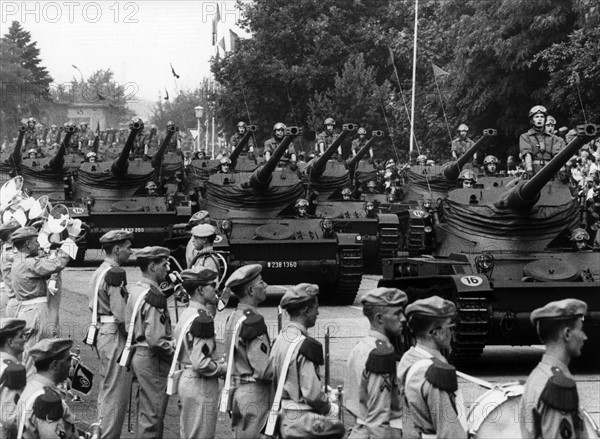 Military parade on the occasion of the French national holiday in Berlin