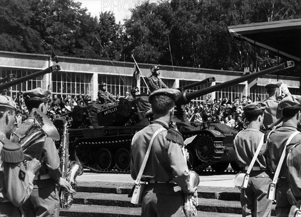 Military parade on the occasion of the French national holiday in Berlin