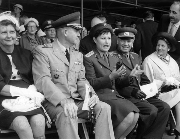 Allied commanders during parade of French army in Berlin