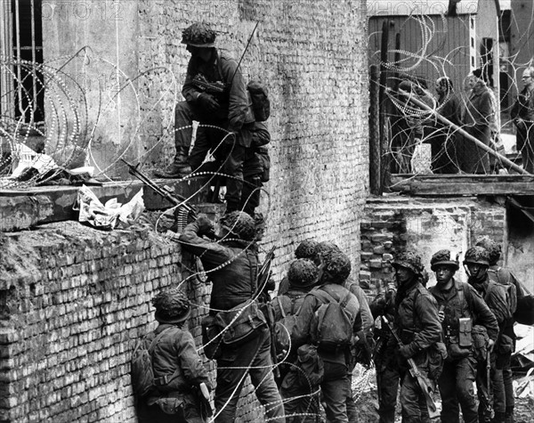 French troops at allied military maneuver in Berlin