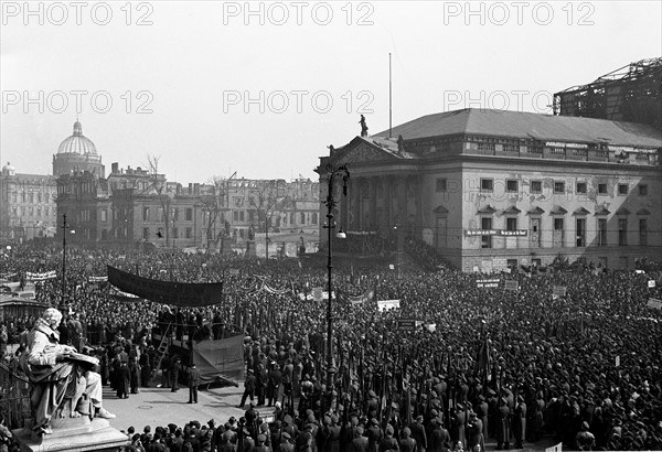 Post-war period - Protest against currency reform in 1949