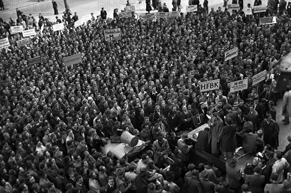Post-war period - Protest against currency reform in 1949