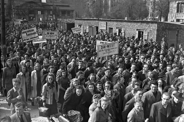 Post-war period - Protest against currency reform in 1949