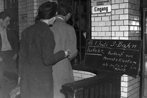 Berlin - East German State Railway strike 1949