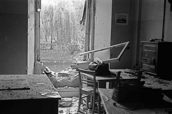 Bomb attack on de-Nazification court 1946