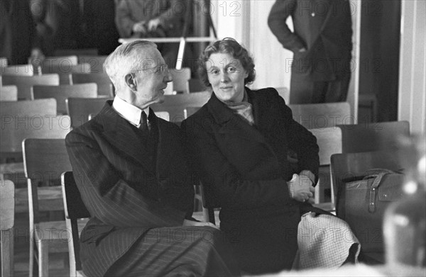 Hjalmar Schacht in trial court in 1947