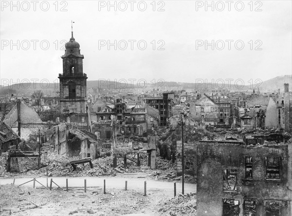 Second World War - destroyed Saarbrücken