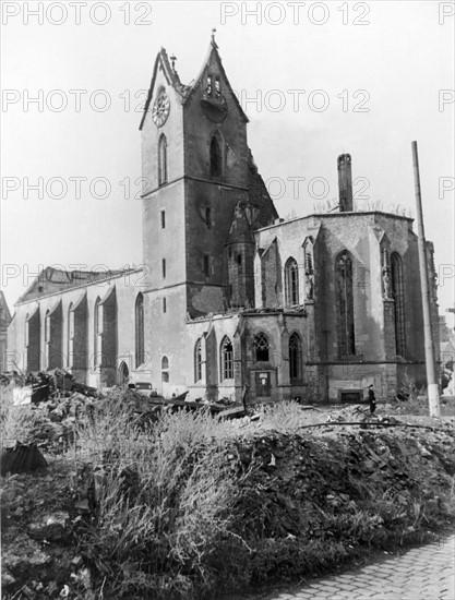 Post-war era - destructions in Stuttgart