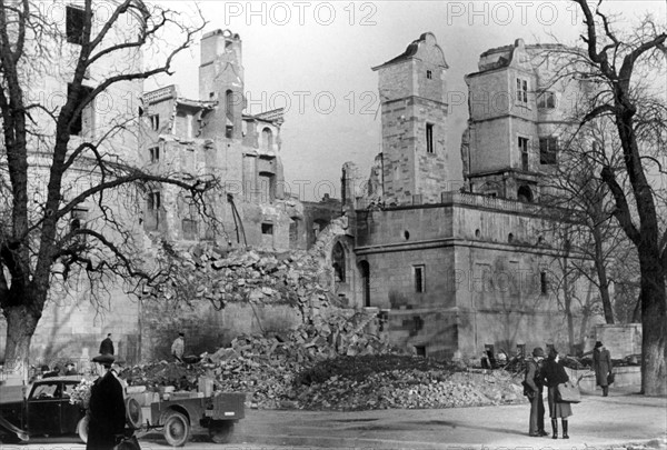 Post-war era - destructions in Stuttgart