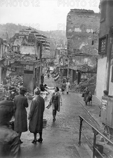 Post-war era - destroyed Stuttgart