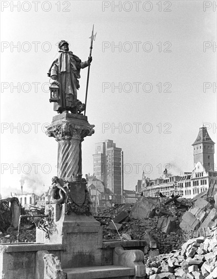 Destroyed fountain in Stuttgart