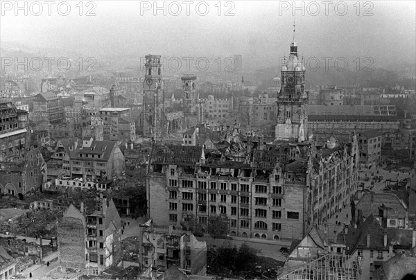 Post-war era - destroyed Stuttgart