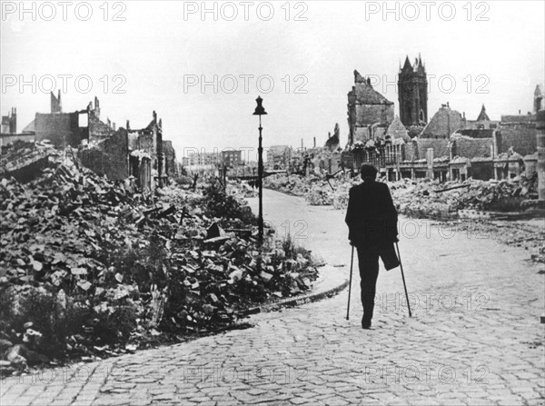 Post-war era - destroyed Hamburg