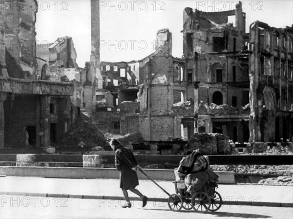 Post-war era - destroyed Dresden